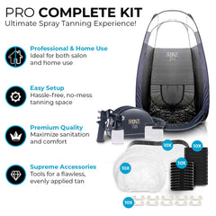 Existing Beauty Bronze Tan HVLP device with adjustable settings for even application