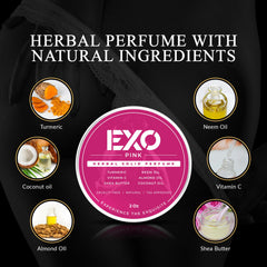 EXO solid perfume balm tin compact design ideal for travel