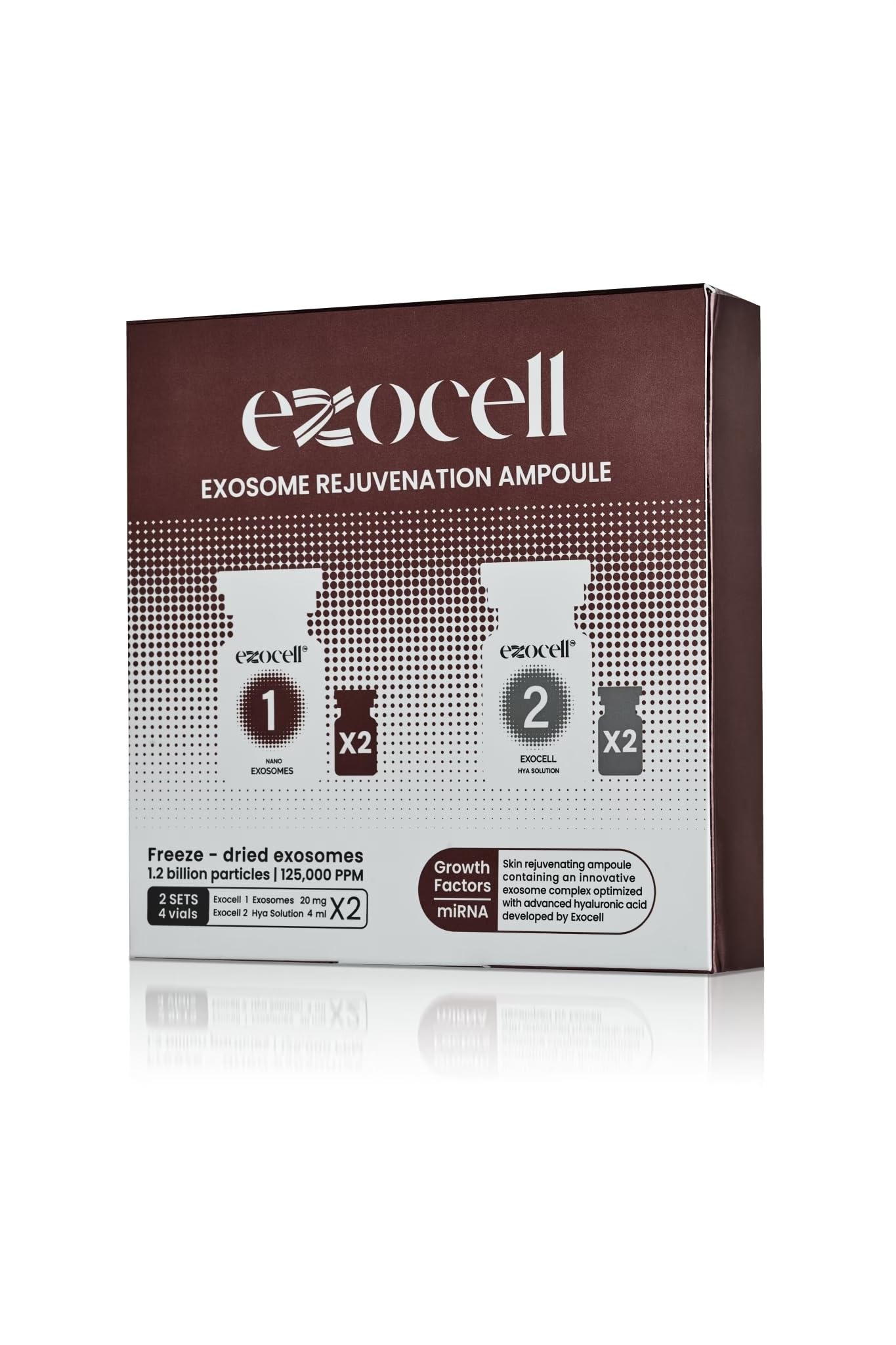 EXOCELL Exosome Rejuvenation Ampoule helps even tone and reduce visible pores