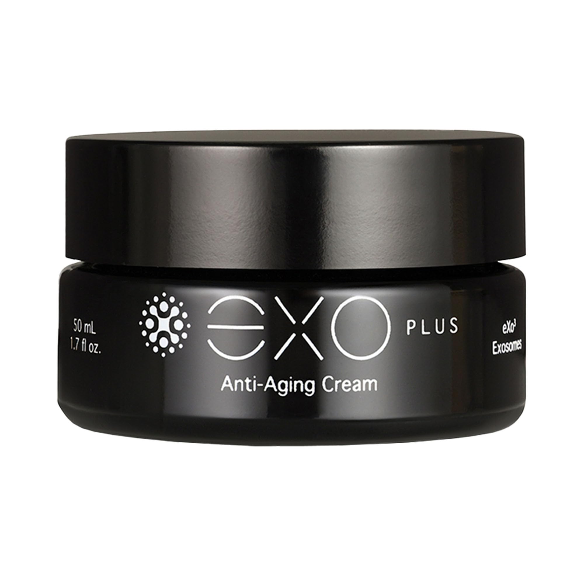 EXOCEUTICALS EXO PLUS anti-aging cream jar with silky texture for easy application.