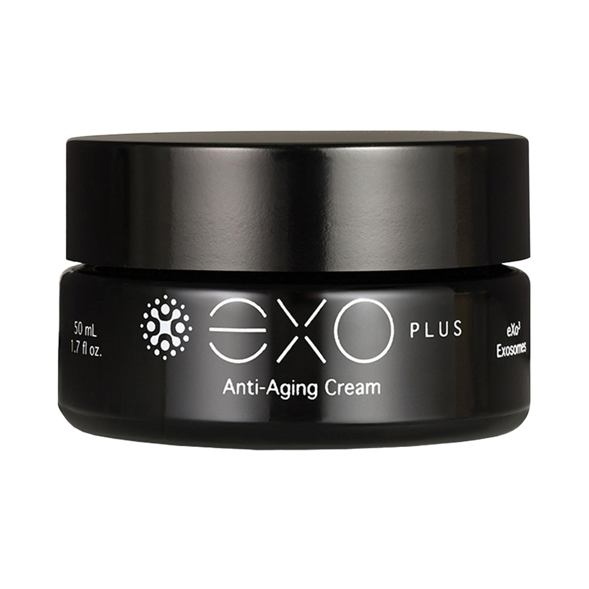 EXOCEUTICALS EXO PLUS anti-aging cream jar with silky texture for easy application.