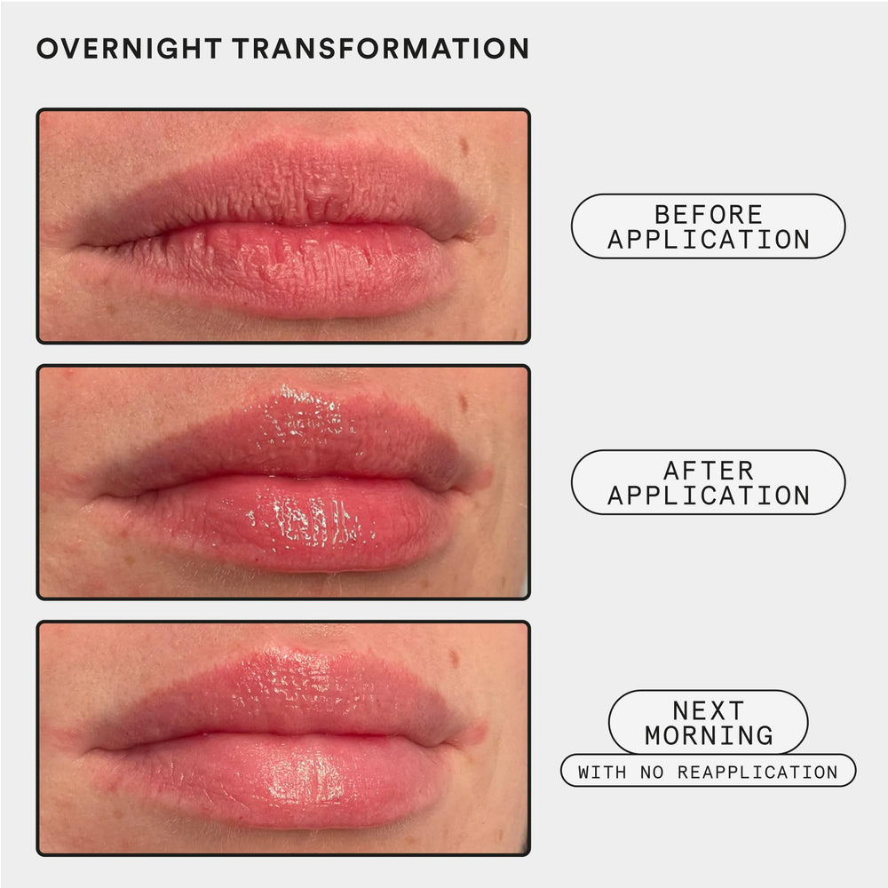 Experiment Softwear lip balm used overnight as a hydrating mask.