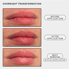 Experiment Softwear lip balm used overnight as a hydrating mask.