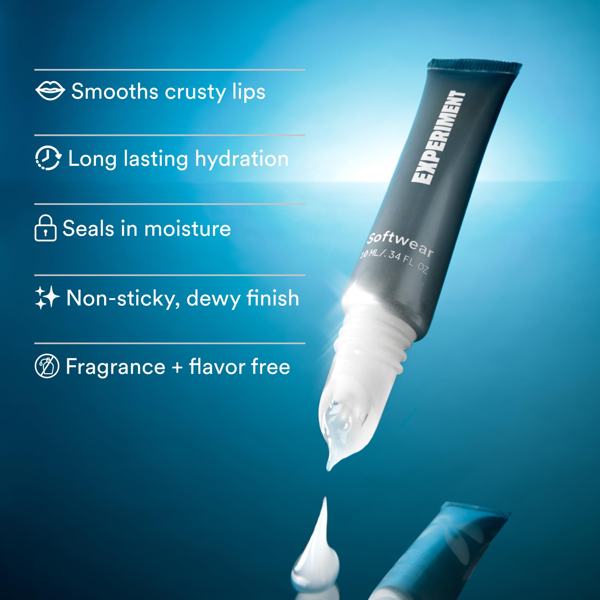 Experiment Softwear lip balm features pomegranate sterols for nourishing care.