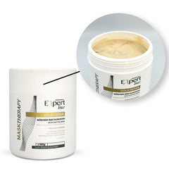 Expert Hair Gold application on hair demonstrates easy, even coverage for deep conditioning.