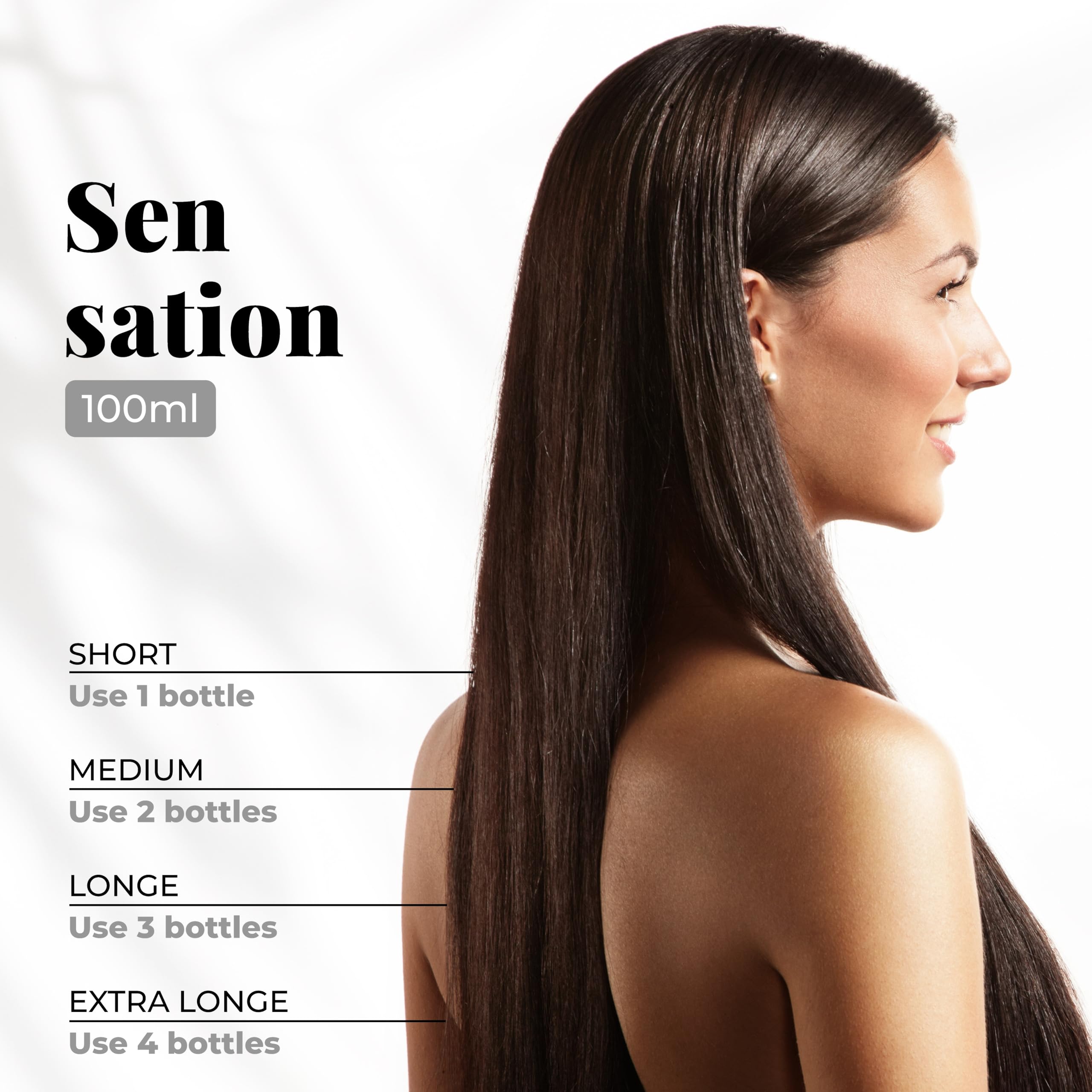 Expert Hair Sensation keratin set side view showing product packaging.