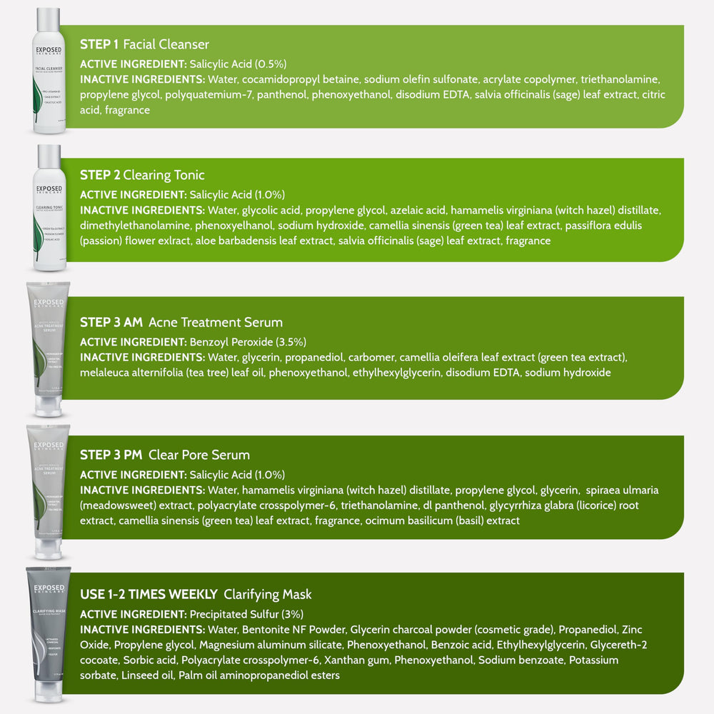 Exposed Skin Care clear pore serum helps refine pores and texture.