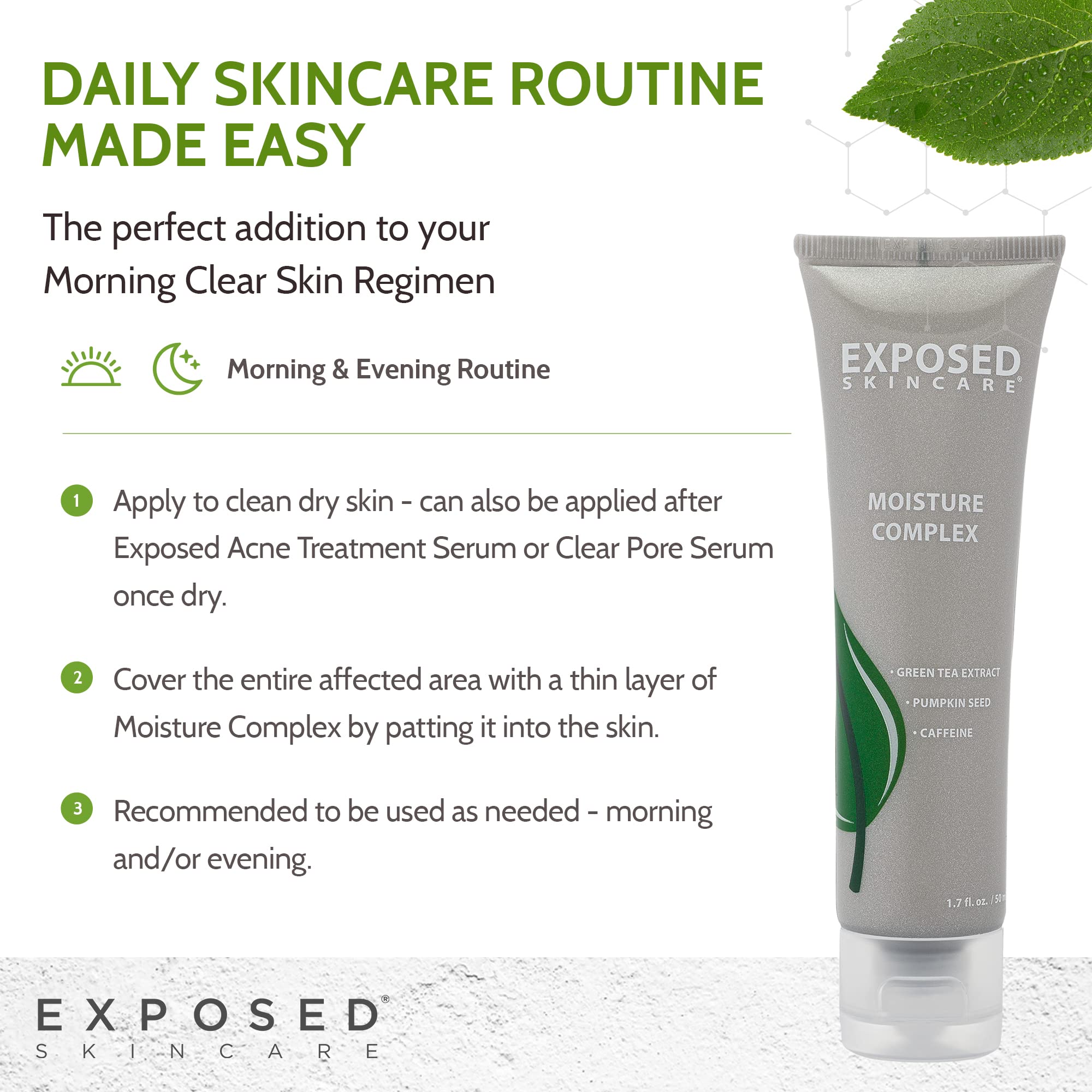 Cruelty-free logo on Exposed Skin Care packaging.
