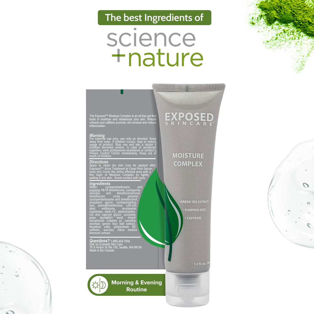Face with Moisture Complex showing lightweight, non-greasy finish.