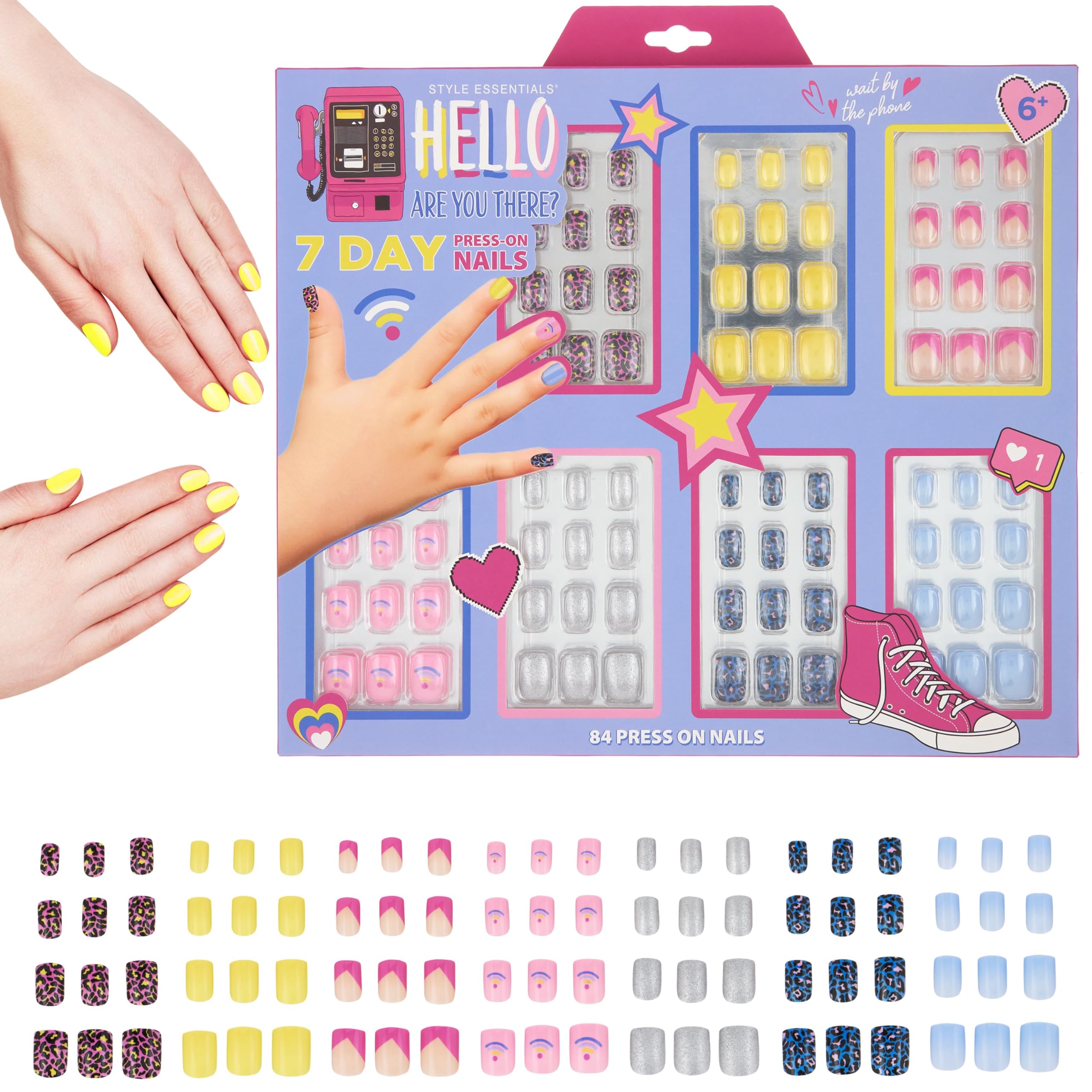 EXPRESSIONS 7 Day Manicure box with colorful designs for weekdays