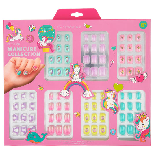 Expressions 84-piece nail set with diverse sizes and colors for versatile weekly looks.