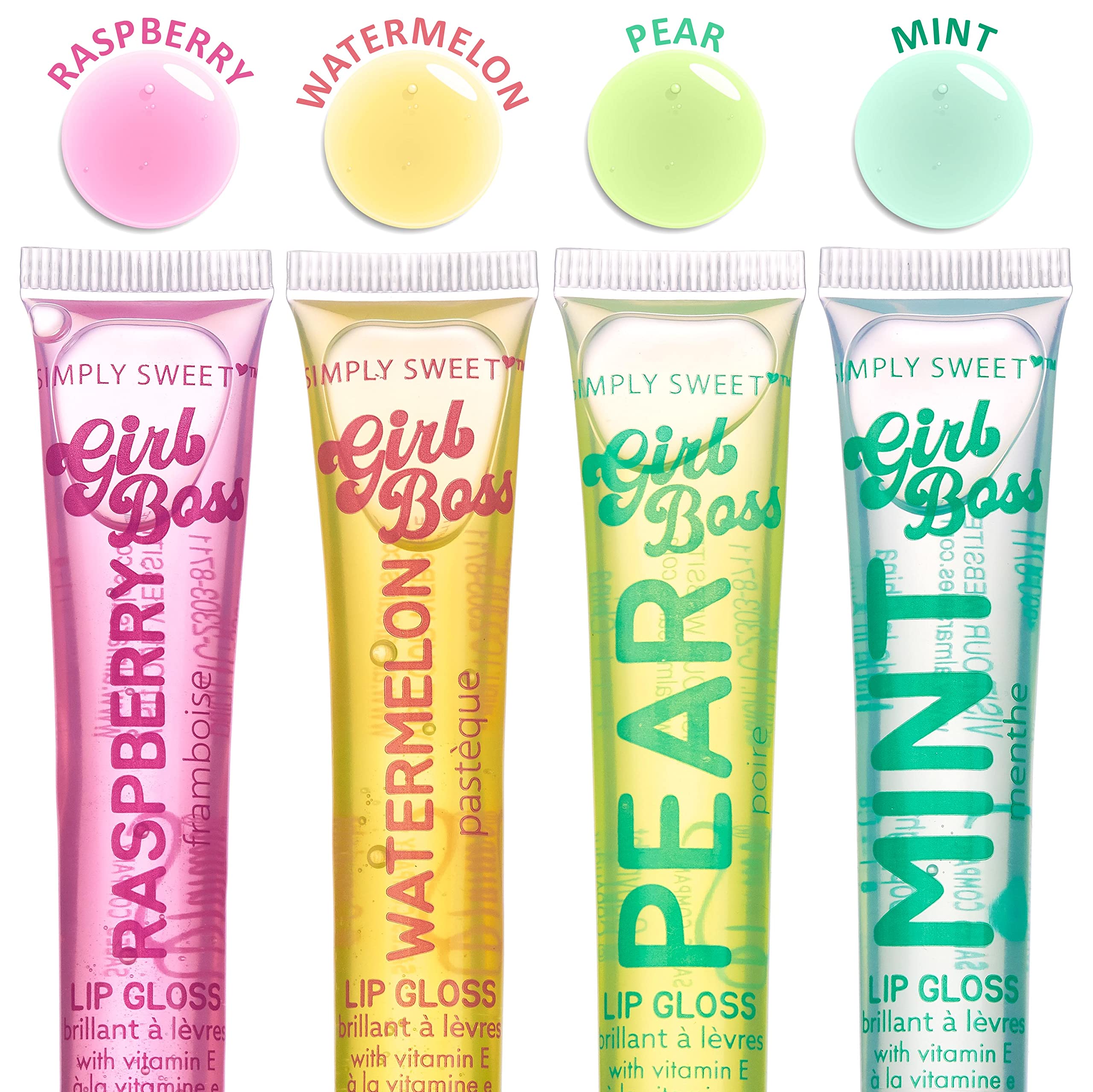 EXPRESSIONS lip gloss pack pomegranate flavor tubes deliver rich scent and hydration.