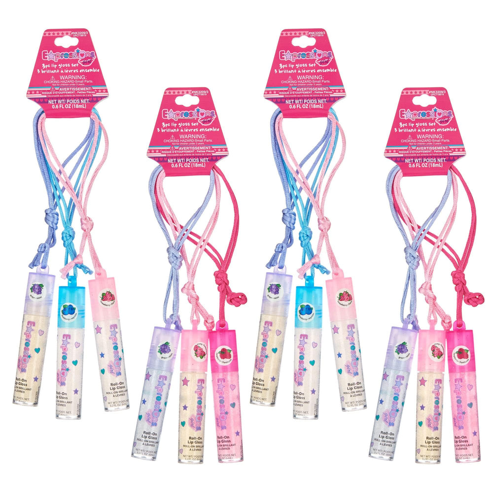 EXPRESSIONS hydrating lip gloss necklaces offer moisture and shine for everyday use.