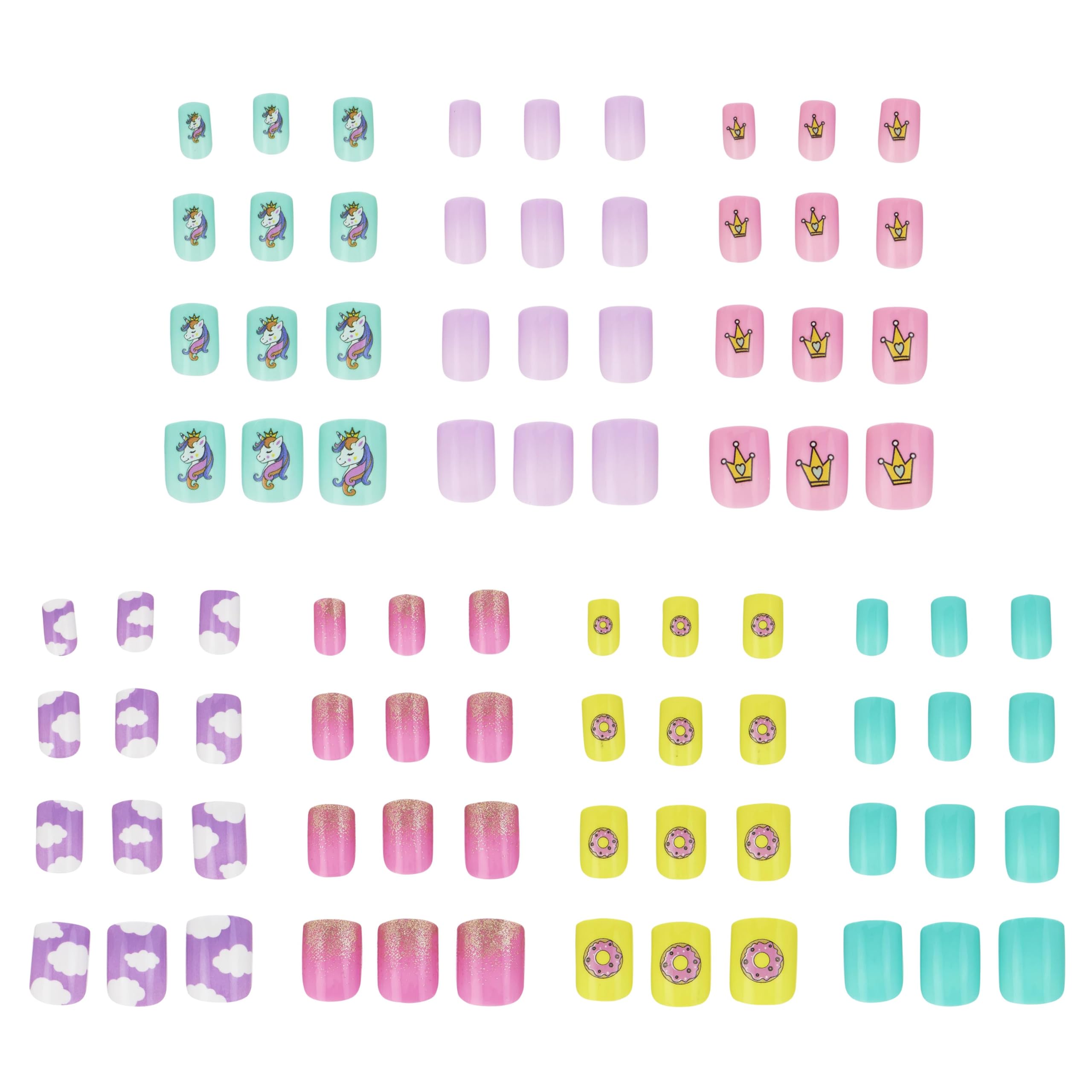 Expressions self-adhesive nails providing quick, easy playtime styling.