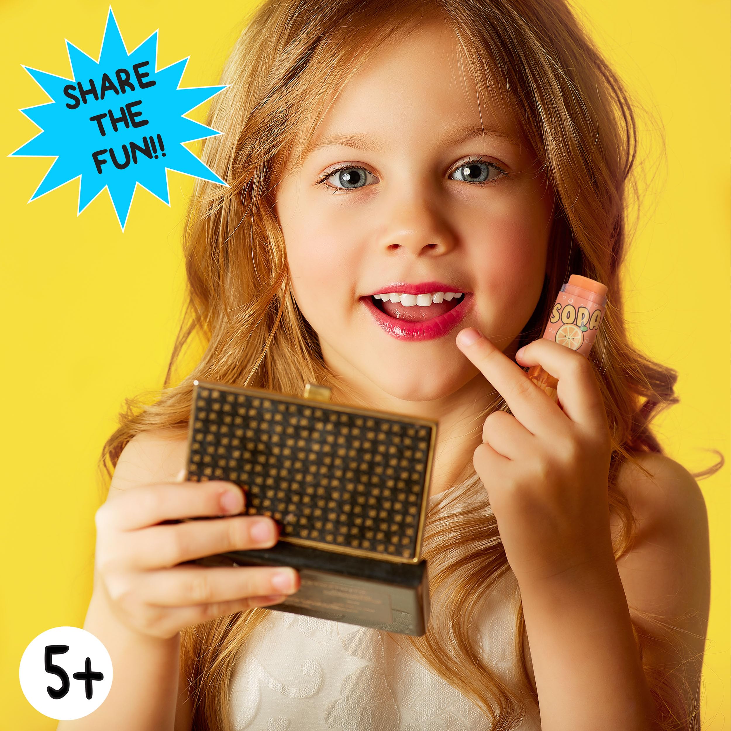Expressions Lemon soda bottle lip gloss with refreshing citrus vibe