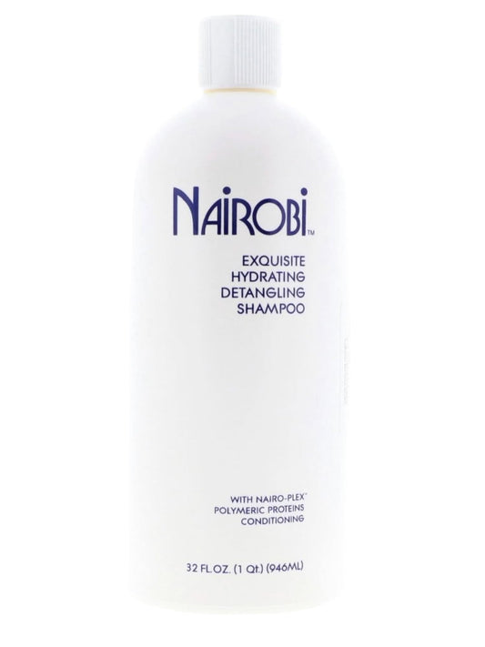 Generic Exquisite Hydrating Detangling Shampoo bottle showing sulfate-free hydration for hair
