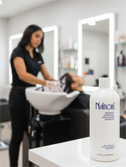 Exquisite Hydrating Detangling Shampoo lather demonstrating detangling ease and silk protein shine