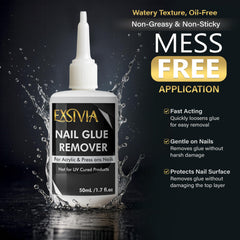 EXSIVIA quick-dry formula speeds up setting for daily wear.