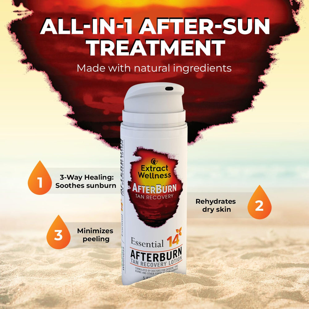 Extract Wellness AfterBurn cream applied by hand for hydration