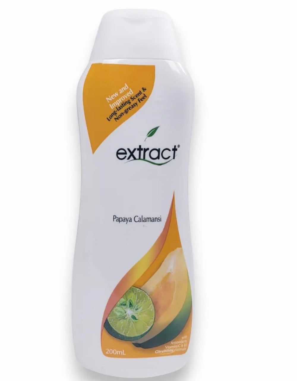 Extractts Papaya Skin Lotion 200ml bottle close-up for daily hydration.