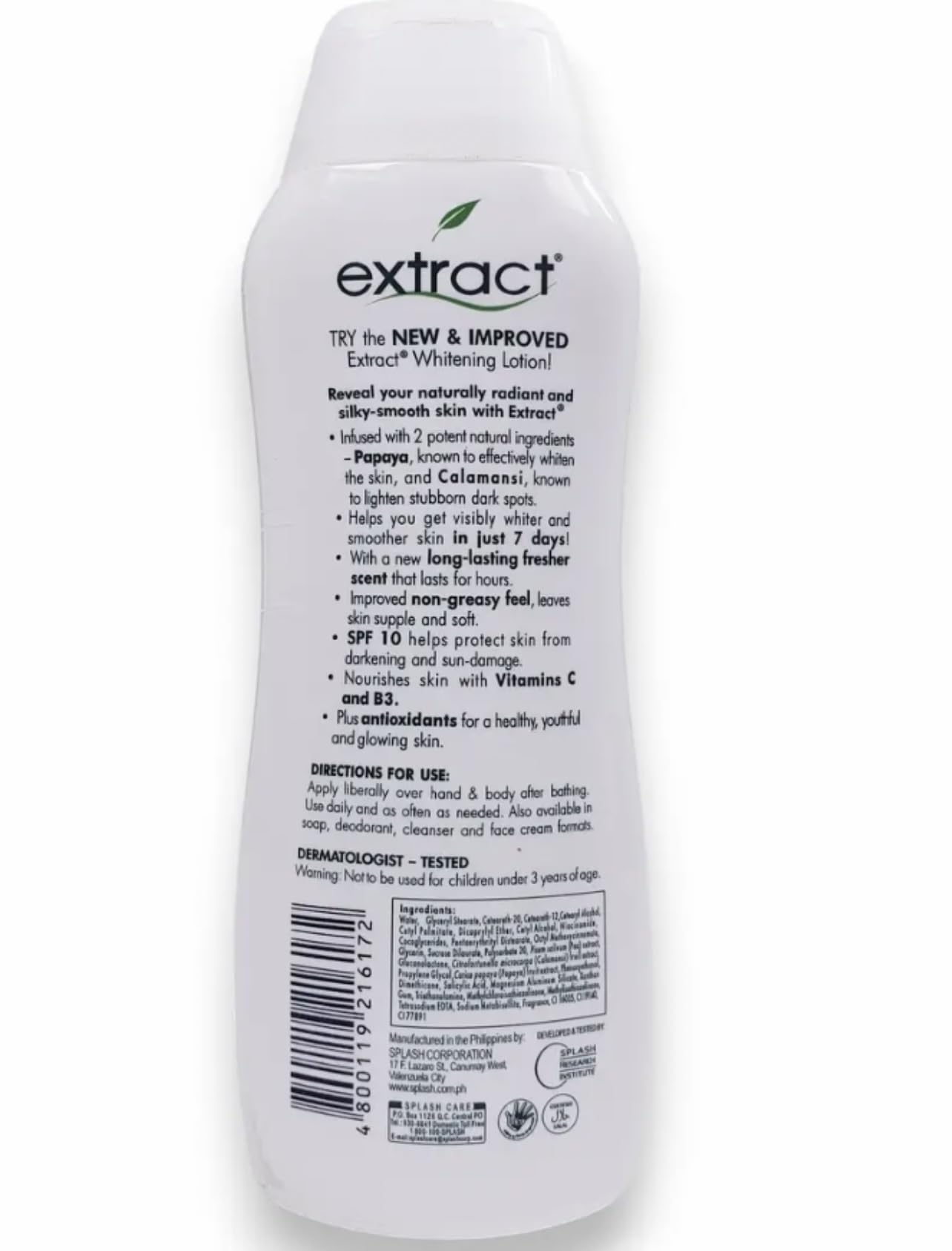 Extractts Papaya Skin Lotion 200ml hands applying for moisturized skin.