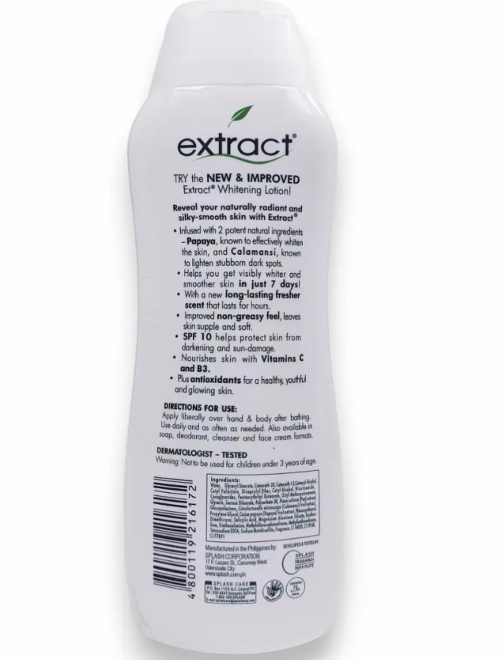 Extractts Papaya Skin Lotion 200ml hands applying for moisturized skin.