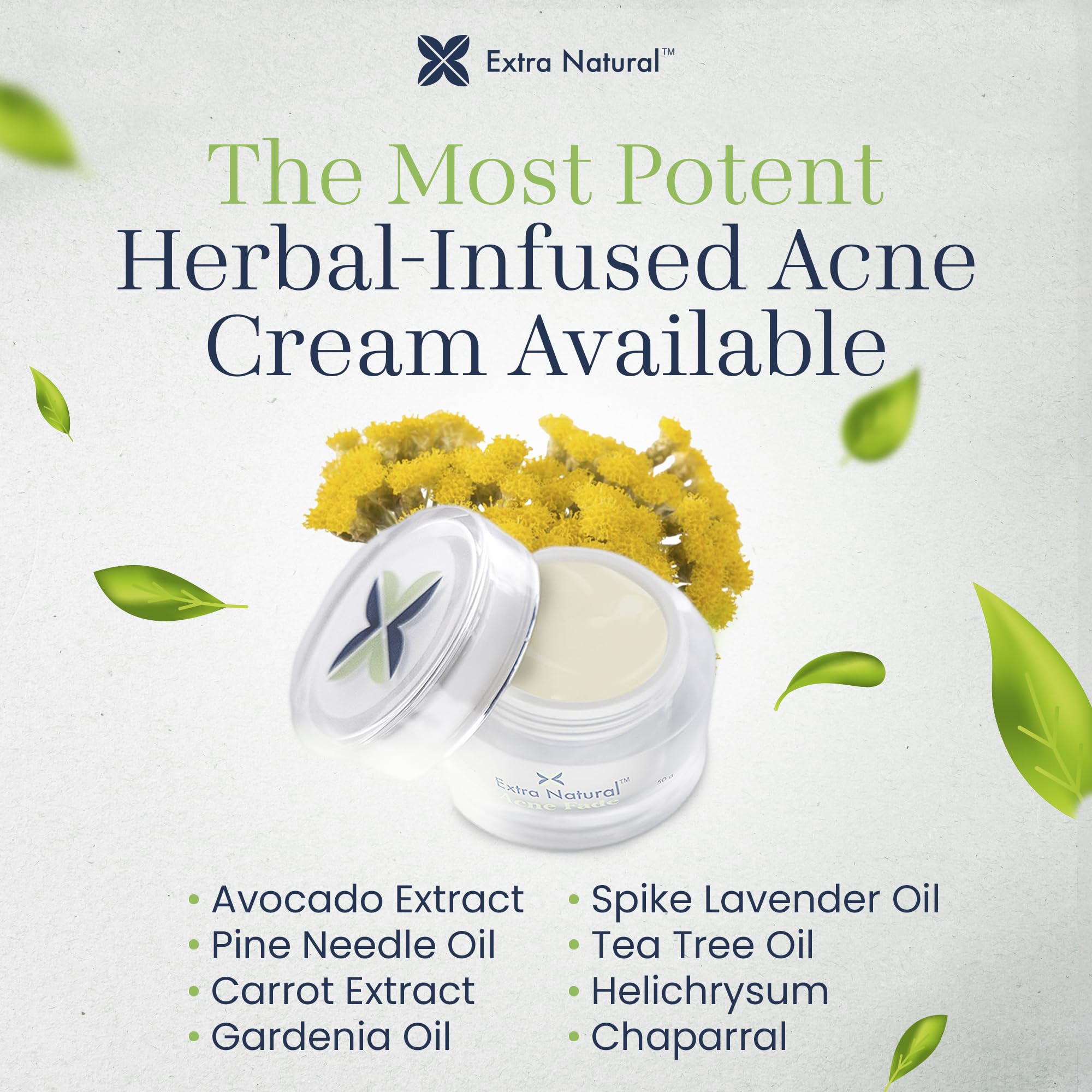 Applying Extra Natural Acne Cream on cheeks demonstrates gentle, daily use.