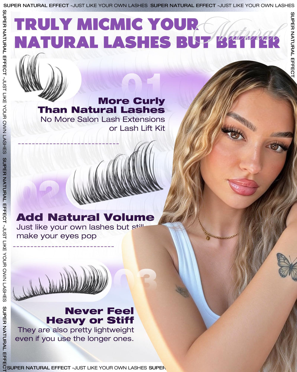 EYDEVRO easy-grip tweezers for precise, mess-free lash placement.