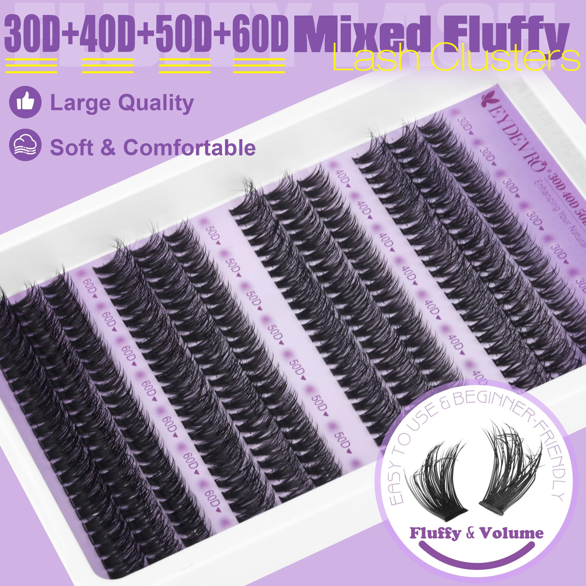 EYDEVRO lash bond and seal bottle demonstrates secure all-day hold.