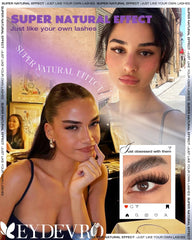 EYDEVRO white lash bond seal dries crystal clear for lasting wear.