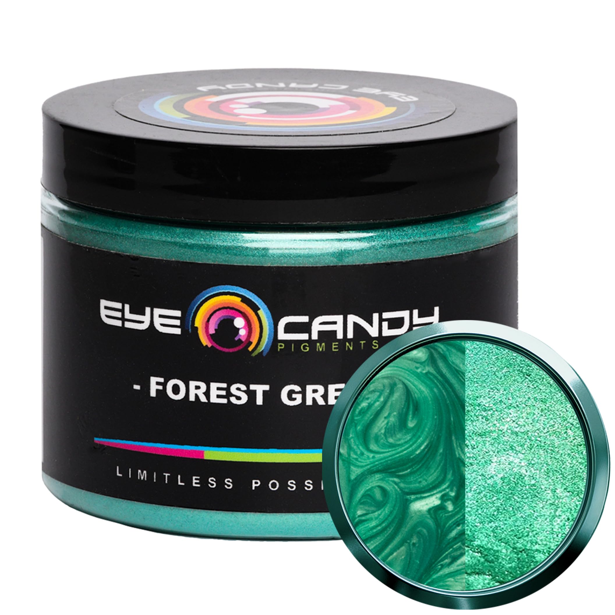 Eye Candy Forest Green mica powder for resin projects adds rich depth and shine
