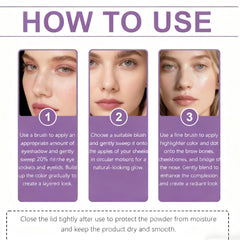 Eye & Cheek Palette all-skin-tones flattering palette suits diverse complexions.