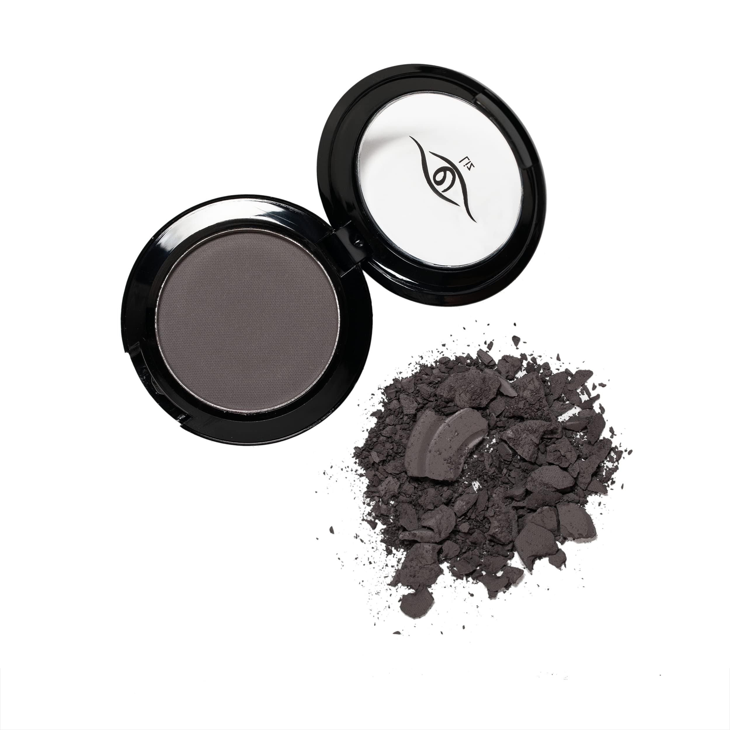 Eye Embrace gray eyebrow powder compact for warm undertones, blending with natural brows.