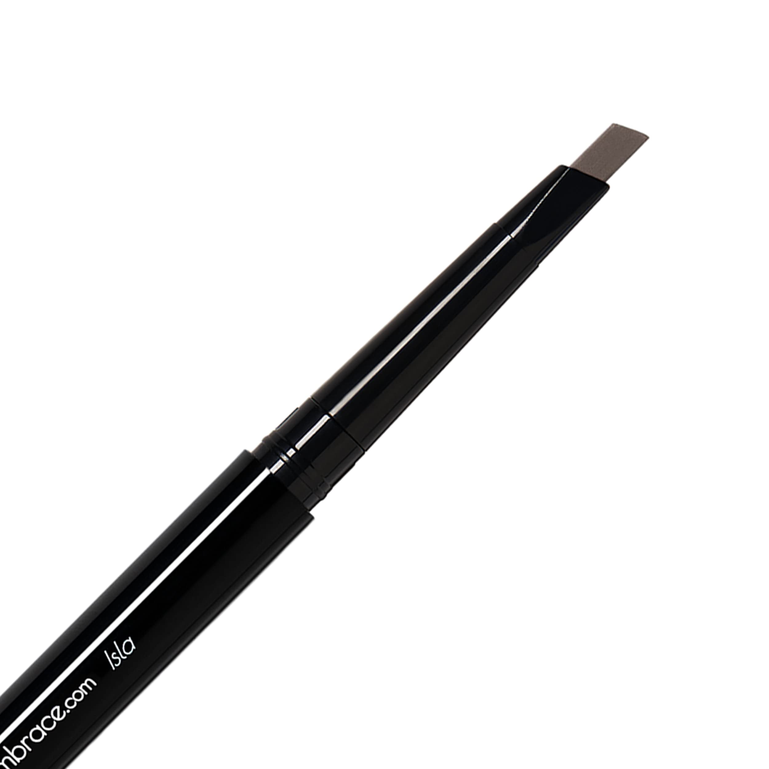 Eye Embrace Isla brow pencil with angled tip for precise brow shaping.
