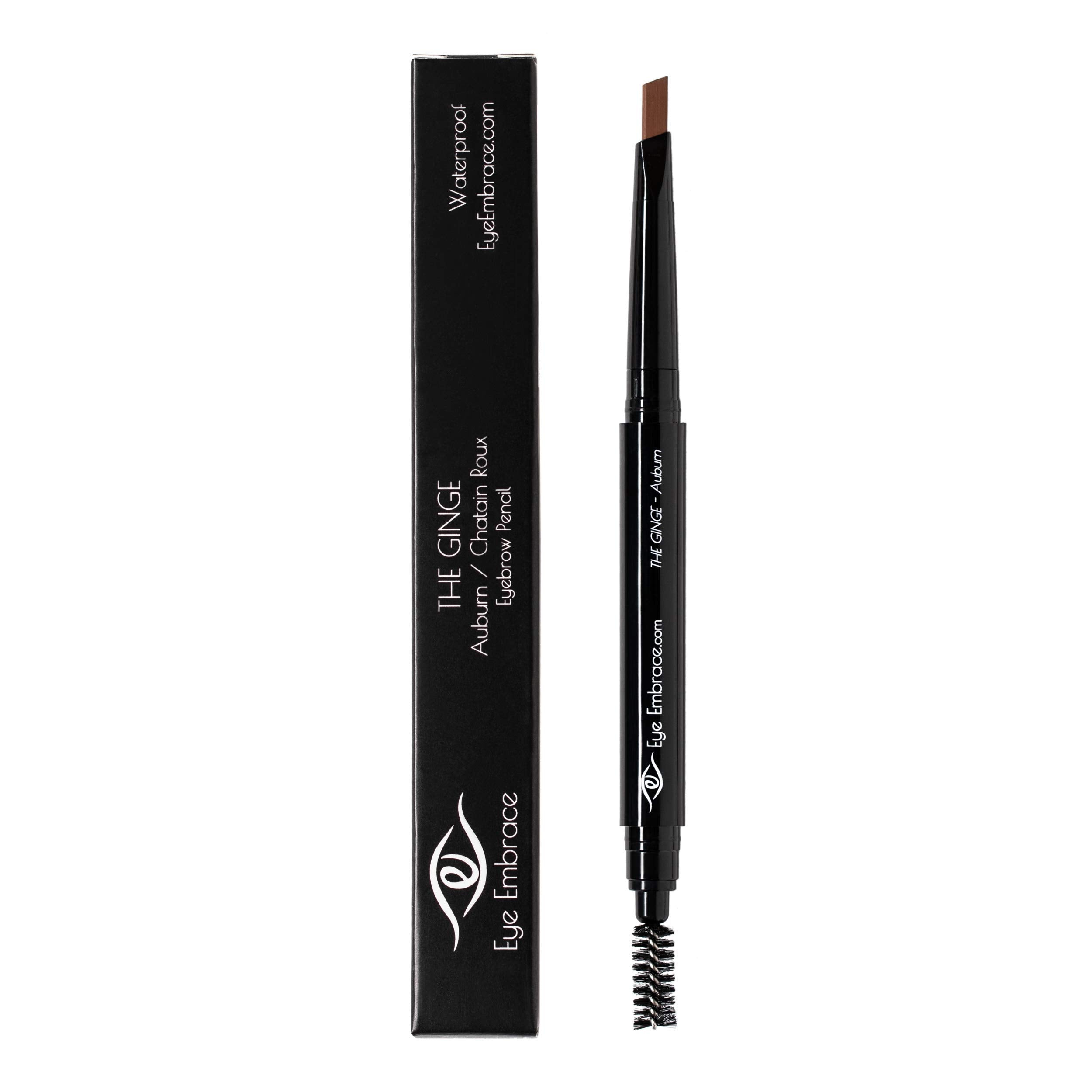 Spoolie brush blending brows for a natural finish