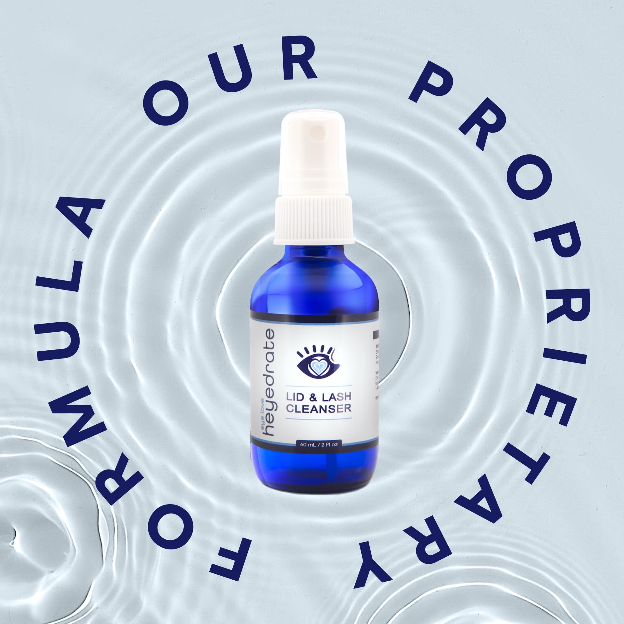 Eye Love lid and lash cleanser closeup-label highlights gentle HOCl formula