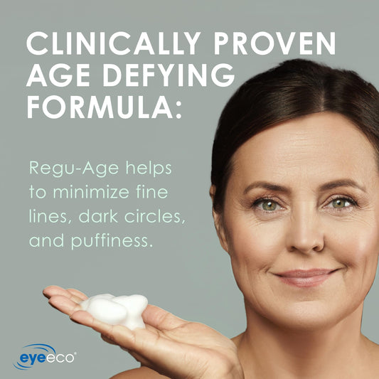 EyeEco Tea Tree Cleanser foam texture showing gentle lather for sensitive eyes