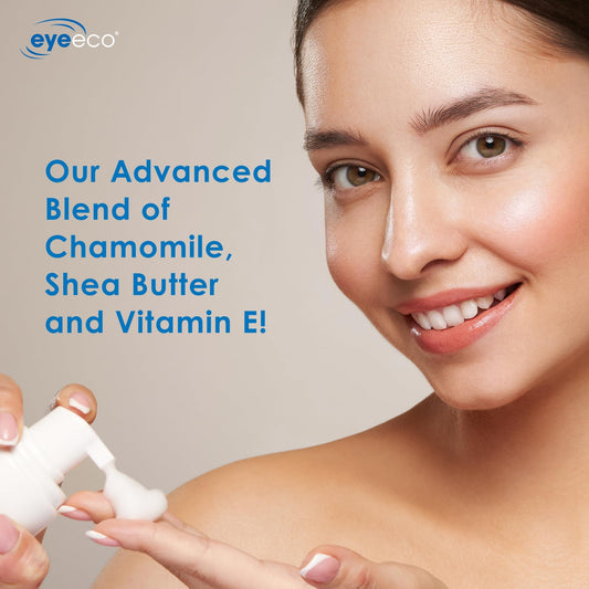 EyeEco tea tree oil 2% close-up highlights cleansing action.