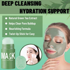 Eyephalt green tea mask stick finish showing refreshed, moisturized skin