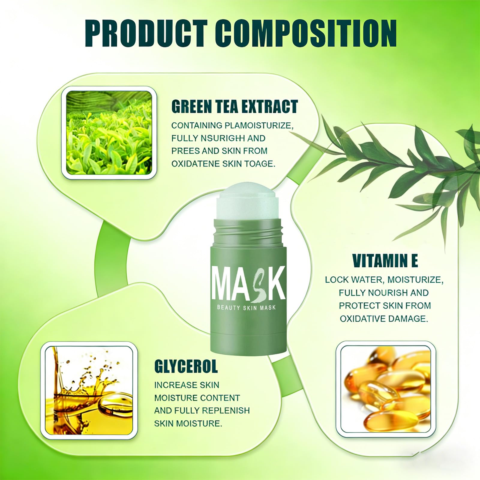 Eyephalt mask stick on face application highlighting gentle cleansing and oil balance