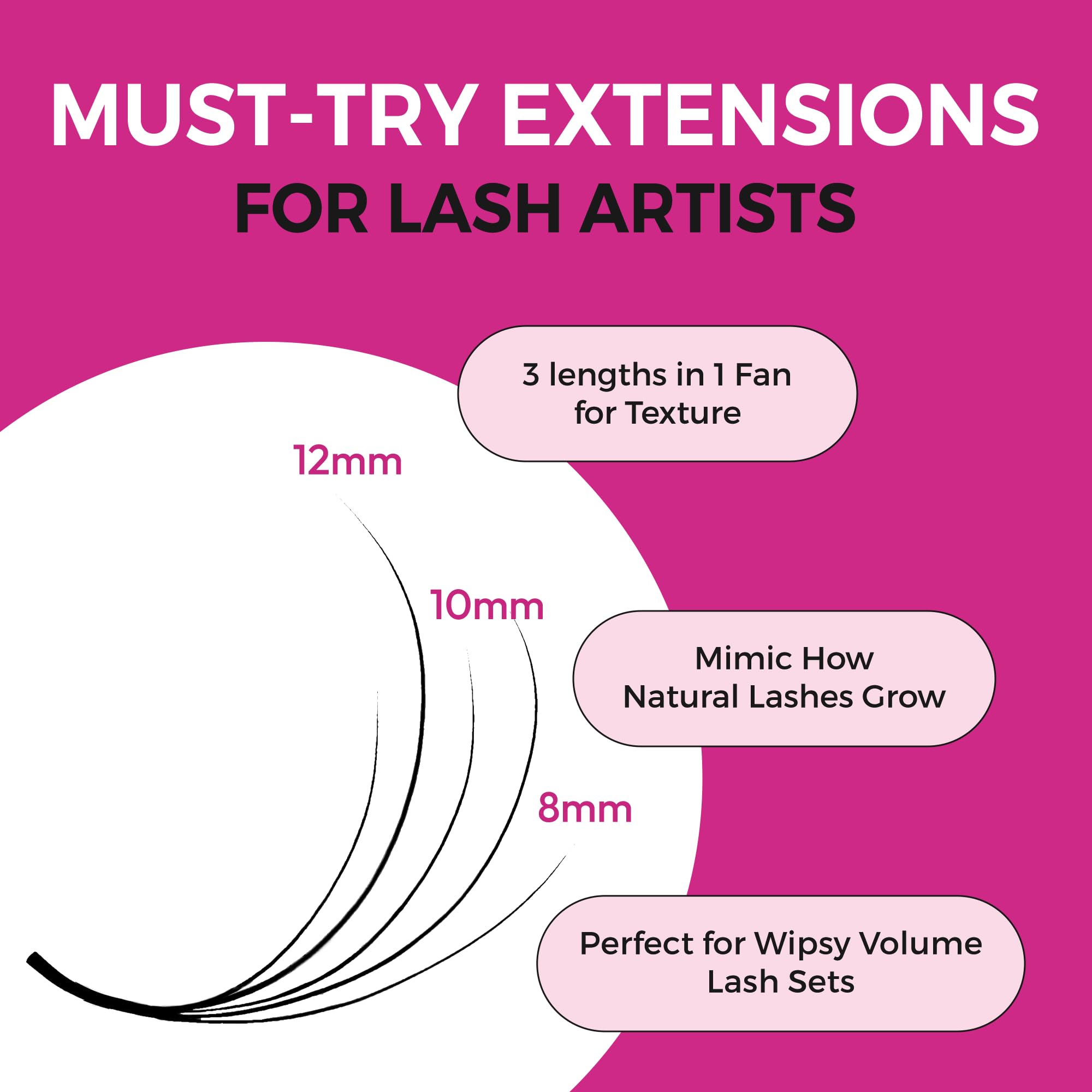 Eyesy Lash Camellia Promade Fans in 11–13–15mm CC curl for versatile styles.