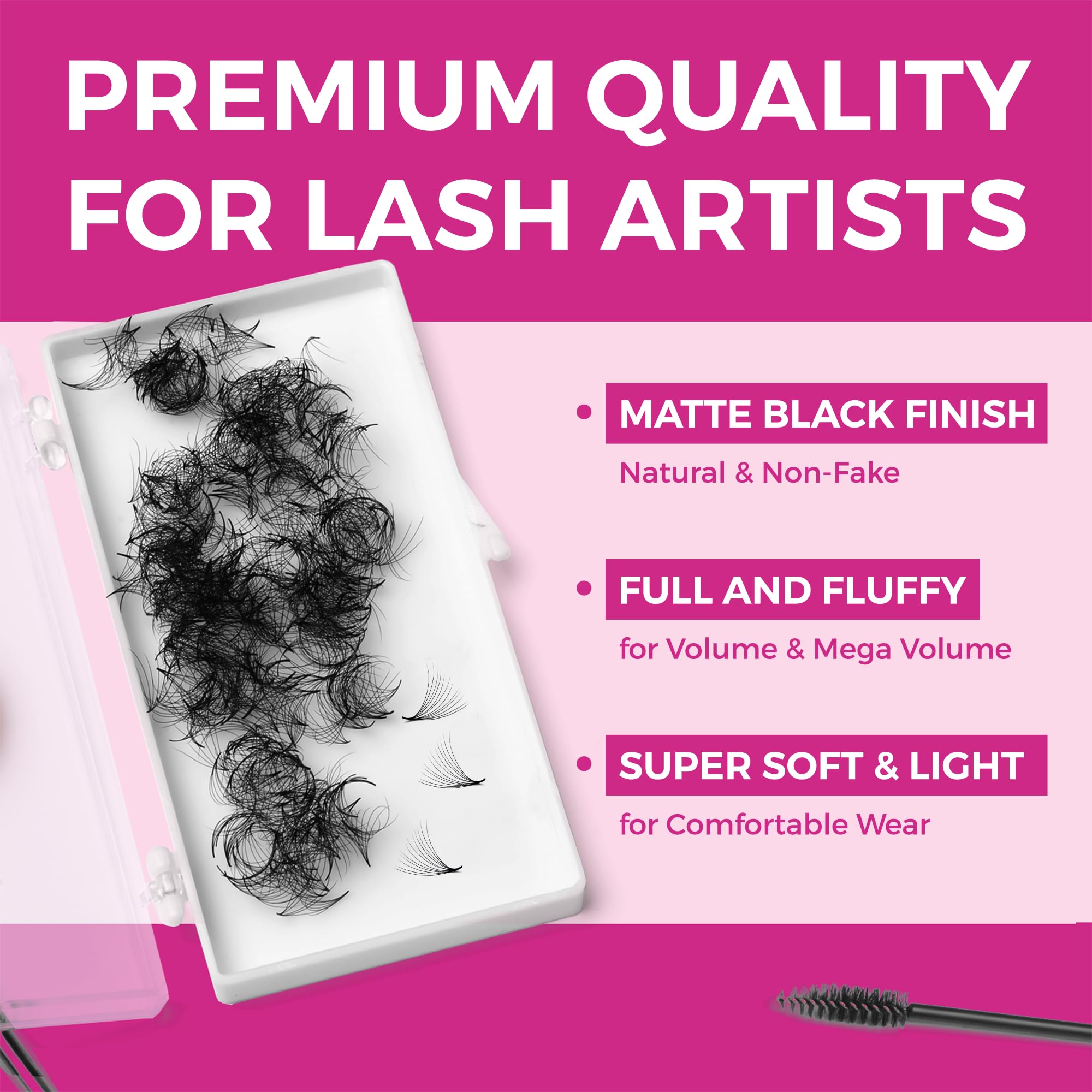 Eyesy Lash handmade Korean PBT material highlights premium quality and feel.