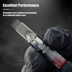 EZTat2 cartridge with light clear tip body improves visibility.
