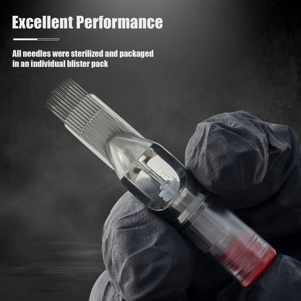 EZ Tattoo cartridges use PVC and medical-grade stainless steel for durability and body-safe performance.