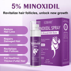 EZBIORT promotional image showing fuller hair potential.