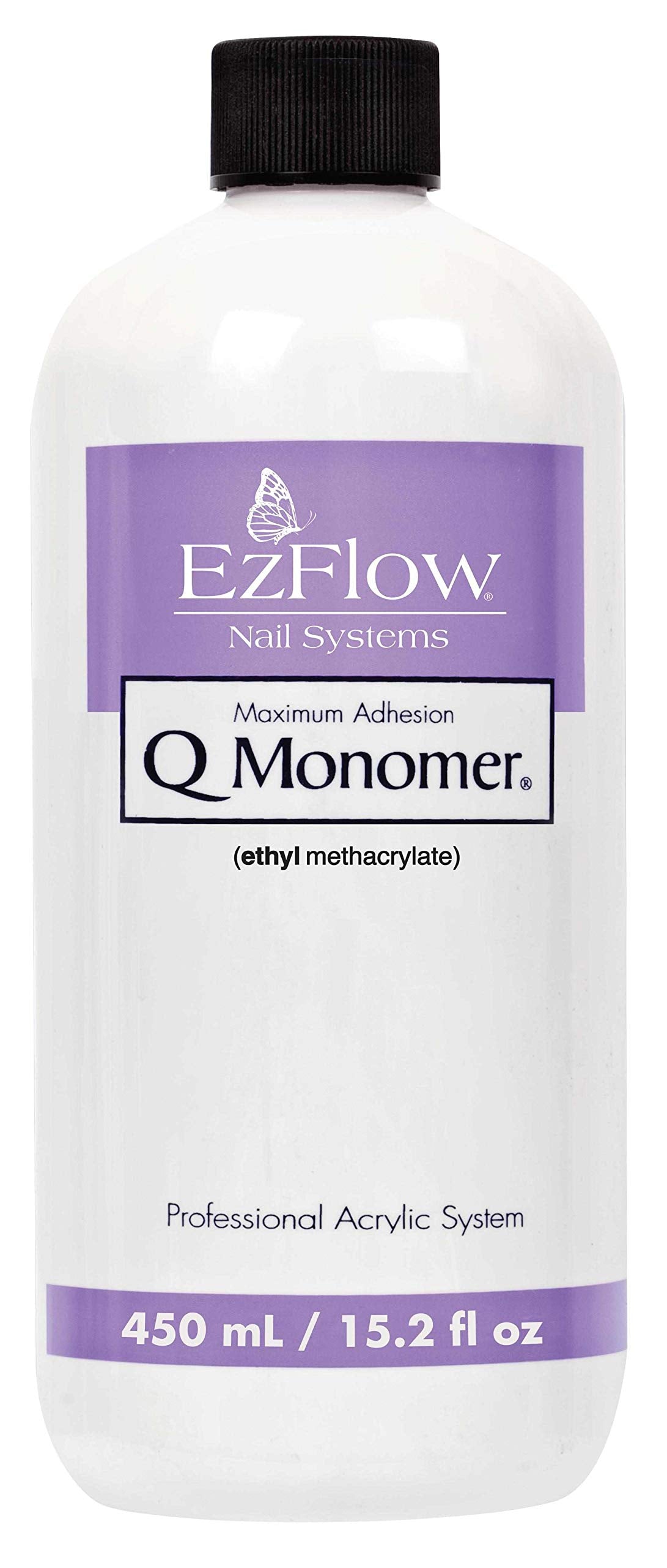 EzFlow Q Monomer bottle pour for strong acrylic nails and DIY salon-quality results at home.
