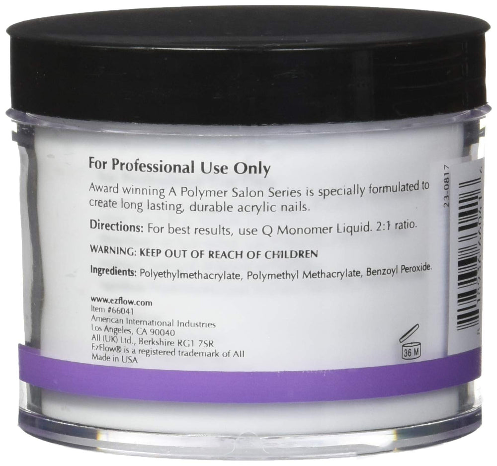 EzFlow quick-set powder bottle image showing fast drying benefits for nails