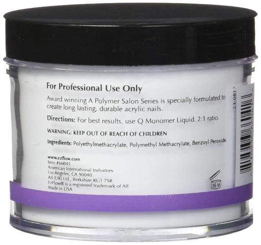 EzFlow quick-set powder bottle image showing fast drying benefits for nails