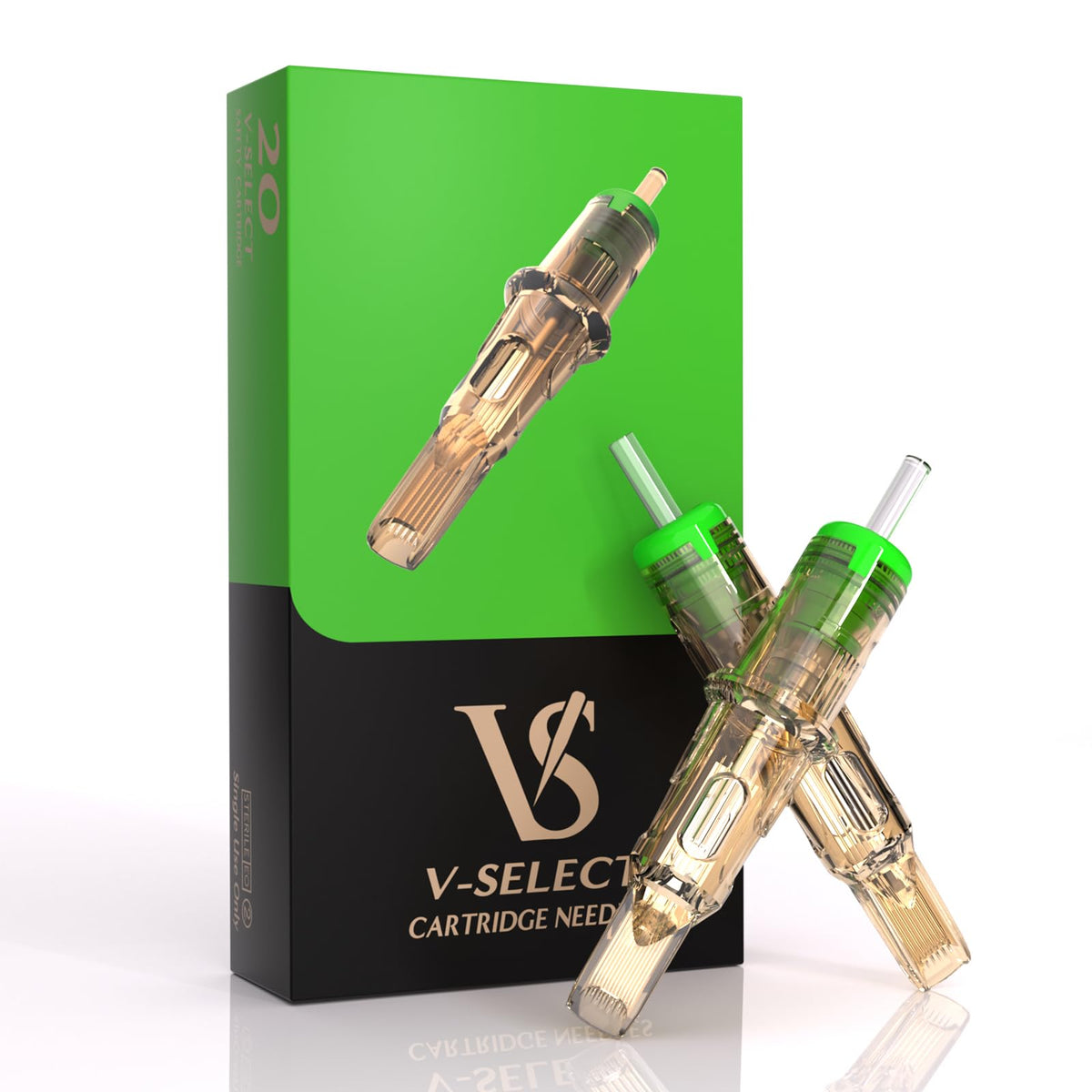 EZTAT2 EZ Tattoo cartridge with V-Select shell for precise saturation and reduced ink splash.