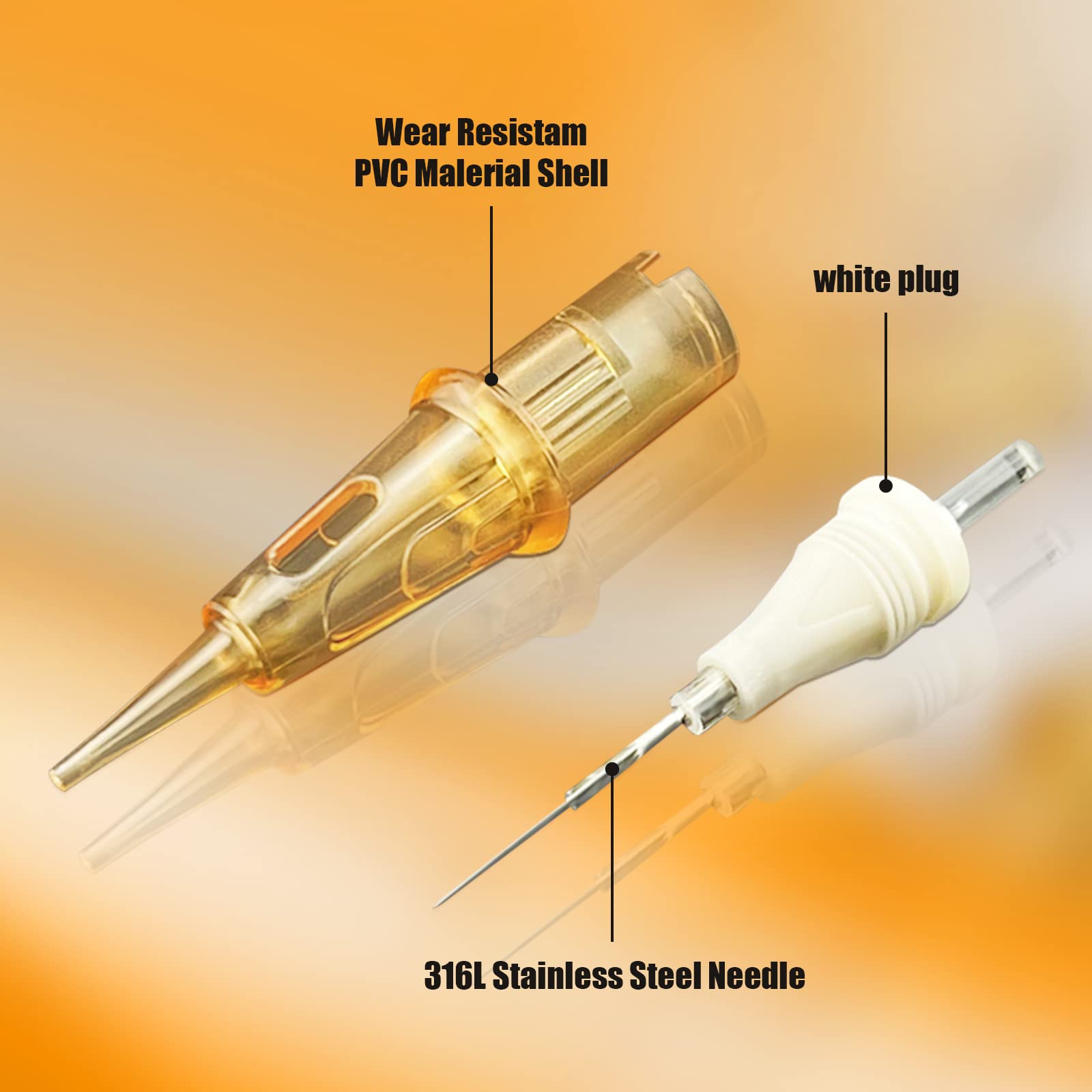 EZTAT2 taper-extended cartridge 0.30mm for smoother needle entry.